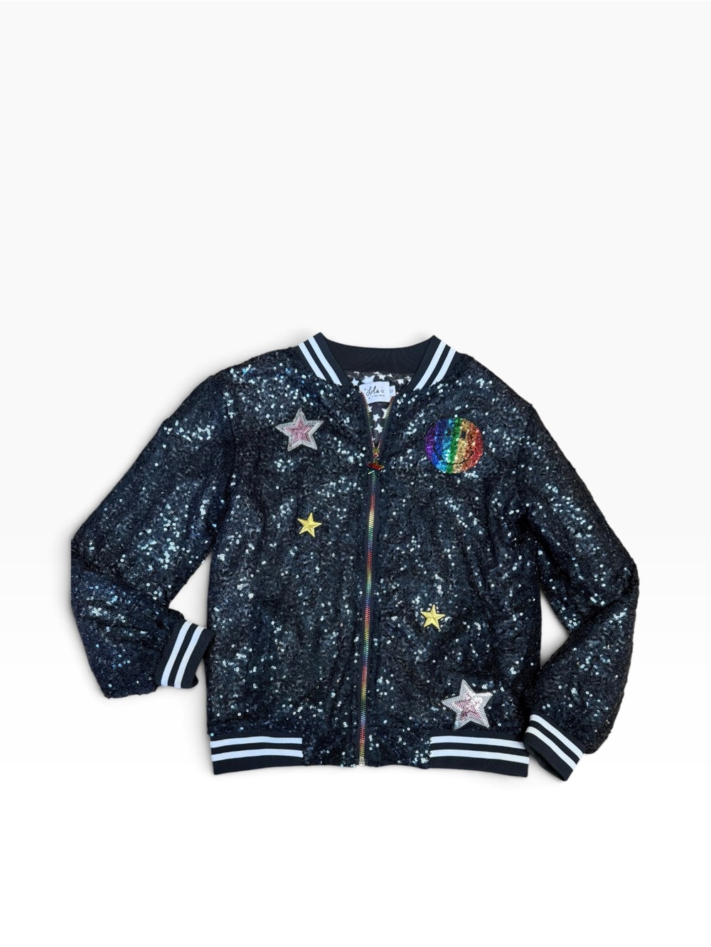 Lola + The Boys Sequin Jacket Size 12 EUC